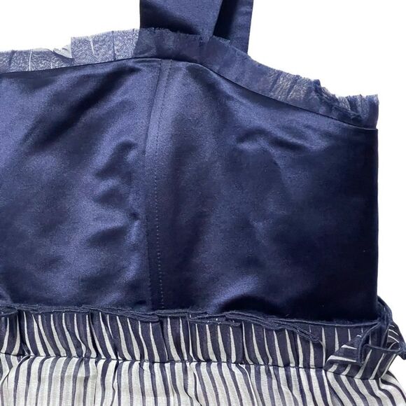 ALICE + OLIVIA Zig Zag Pleated Bustier Babydoll Dress L - Picture 2 of 7